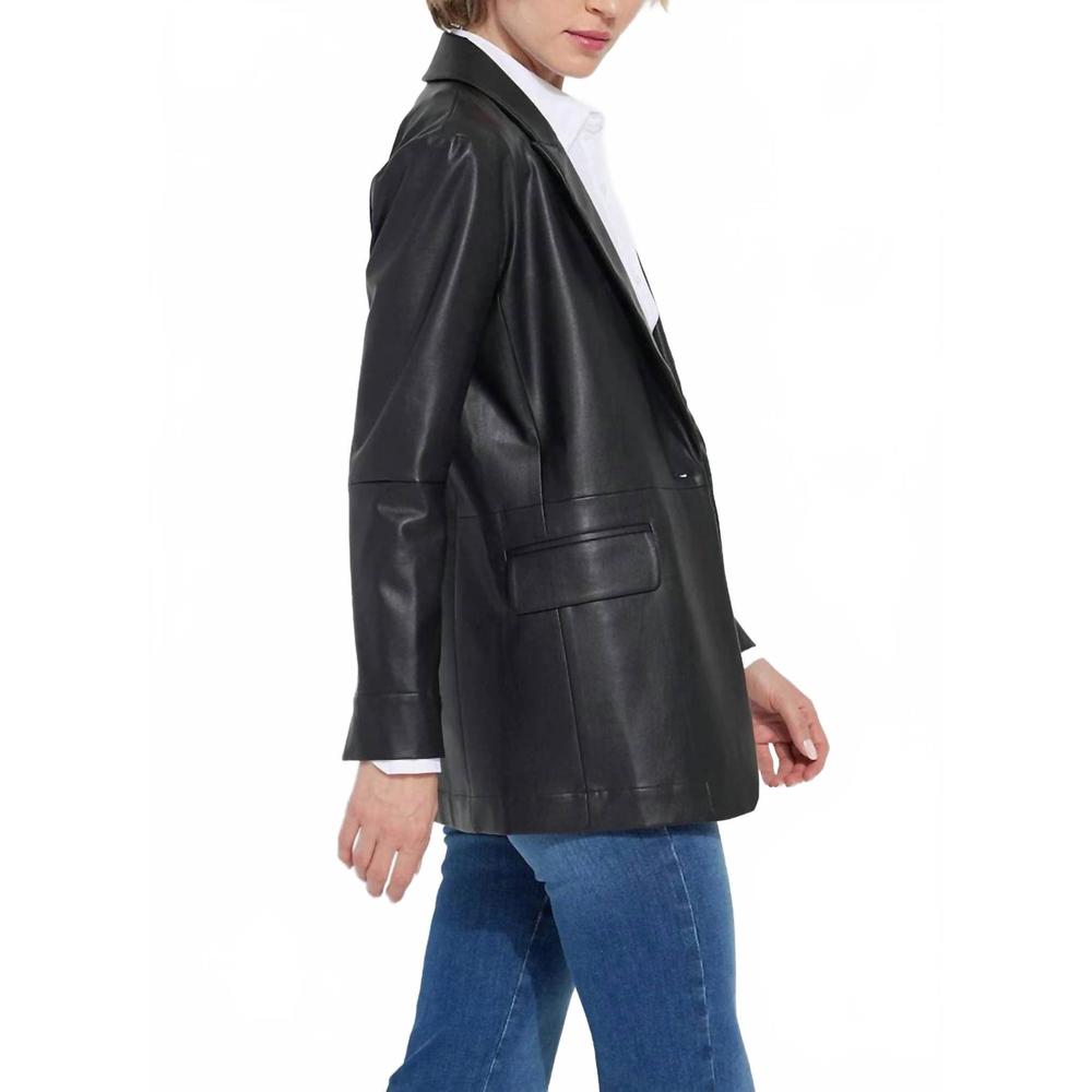 NEW LYSSE eira vegan leather jacket in black - Picture 2 of 5